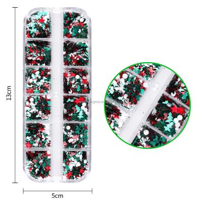 China Easy Apply wholesale hot selling 3d beautiful custom decoration gel nail art sticker decal form finger christmas nail sequins for sale