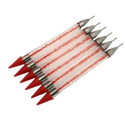 China Nice Dotting Tools Nail Art Spot Drill Pen Tool Nail Art Rhinestones Picker Double-ended Spot Drill Nail Dotting Pen for sale