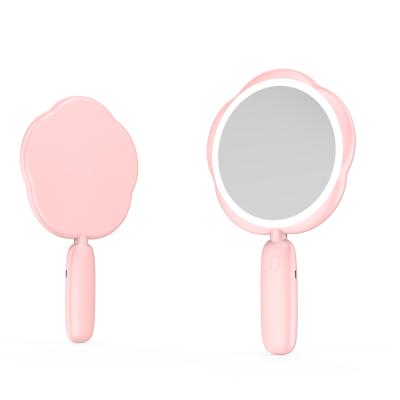 China Best Gift Lighted Handheld Travel Led Mirror Lighted Makeup Mirror For Cosmetic for sale