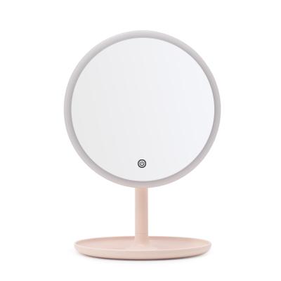 China Lighted Vanity Table Around Small Led Beauty Face Mirror With Dimmable Lights for sale