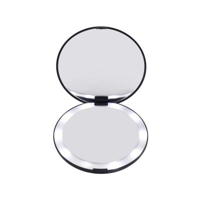 China Desktop Mirror LED Lighted Compact Makeup Mirror Travel Portable Magnifying Mirror, Handheld Purse Mirror, 1X/5X Magnification for sale