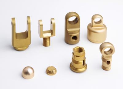 China Custom Precision Aluminium CNC Machined Shock Parts , brass precision turned components Gold Anodize for sale