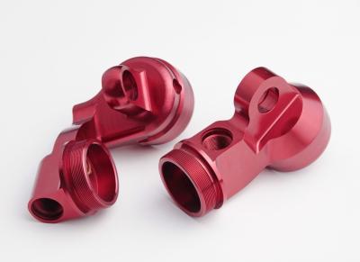 China Stainless Steel / Brass Precision Cnc Machined Components With Red Anodized for sale