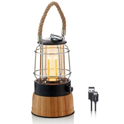 China Stepless Dimming Battery Operated Vintage Style LED Camping Lantern Light Rechargeable Camping Light With Power Bank For Growing Camping Home for sale