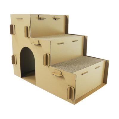 China Breathable Indoor Cat Bed House Cardboard Cat House Pet Toys For Cats for sale