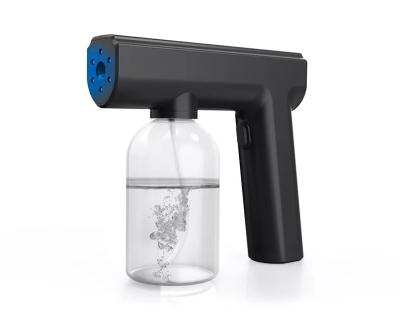 China Portable Rechargeable Cordless Garden Gun Air Disinfect Electric Alcohol Nano Mist Power Jet Sprayer Atomizer Gun for sale