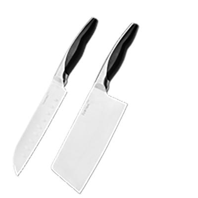 China Viable Wholesale Professional Kitchen Accessories 2 Pcs Non Stick Stainless Steel Chef Knife Set 430 Steel Hollow Handle for sale