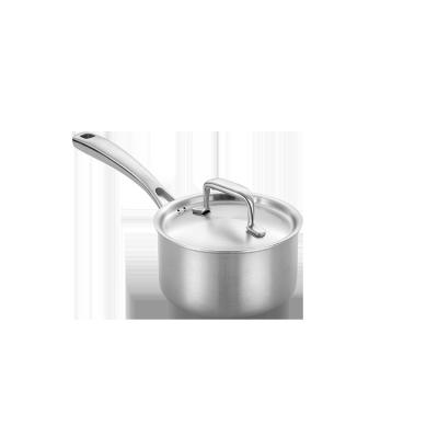 China Factory Direct Selling Universal Viable Stainless Steel Milk Pan Non Stick Sauce Pan Running Pot With Cover For Kitchen for sale