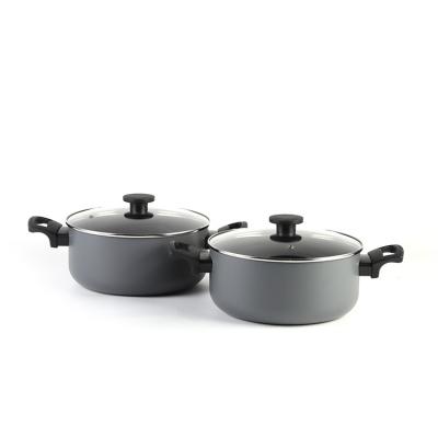 China Sustainable Home Wholesale Aluminum Nonstick Casserole Set Cooking Cookware Sets for sale