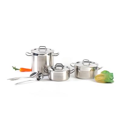 China Sustainable Kitchen Sets Catering Pots Pots Cooking Pot Sets Stainless Steel Composite Cookware Sets Support Not Modern Sustainable Daily for sale