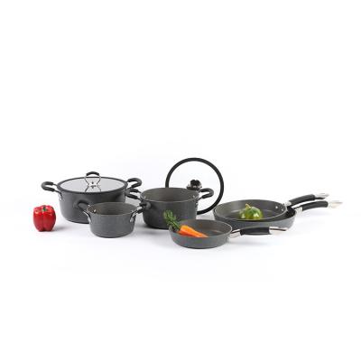 China Sustainable high end ceramic cookware sets stainless steel, non stick pots and pan set for sale