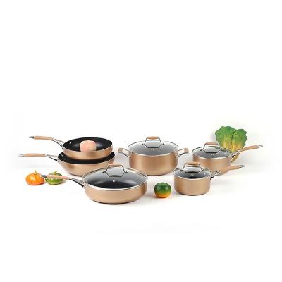 China Axa-Wholesale Viable Non Stick Kitchen Aluminum Cookware Sets Pot and Aluminum Casserole Cookware Set for sale