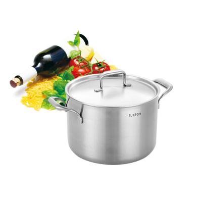 China Viable Wholesale Cooking Soup Pan Soup Induction Stainless Steel Pot Casserole Stock Pots And Stock Pots for sale