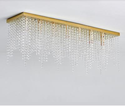 China Modern Contemporary Crystal Lamp Square Chandelier For Living Room Led Ceiling Lighting For Bar Lamps Home Decor for sale