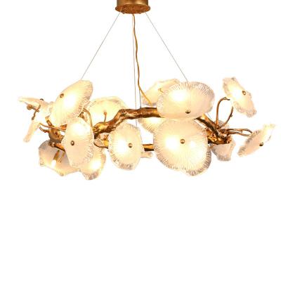 China Chandelier modern luxury creative personality lamp easy installation postmodern pendant lamp for villa flower lamp for hotel for sale