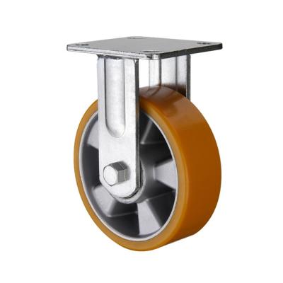 China Hot Sale Industrial Rubber Trolley Wheels Rigid For Workbench Project Swivel Locking Heavy Duty Casters Caster Wheels for sale