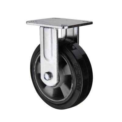 China Super Rigid Heavy Duty Cast Iron PU Caster Wheel 4 inchheavy fixed duty caster wheels for sale