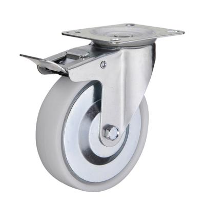 China swivel & Rigid roller bearing EN12531 100mm industrial plastic caster hot-selling wheel for sale for sale