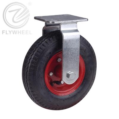 China Rigid Tool Car Caster Wheels 8/10/12/16 Inch Pneumatic Heavy Duty Fixed / Rigid Caster Wheels for sale