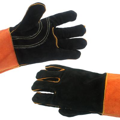 China Outdoor Series Heat Insulation Leather Forge Welding Gloves Oven Gloves Mitts Baking BBQ Heat Resistant Gloves For Grill for sale