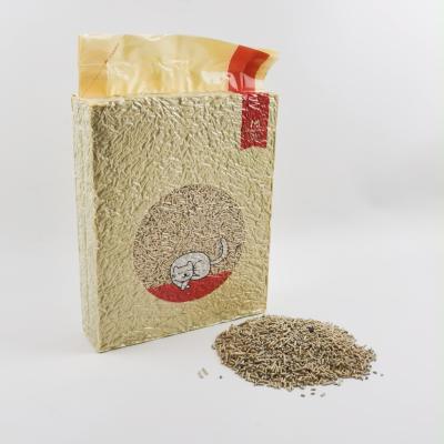 China Eco Green Tea Bentonite Tofu Economical Clean Premium Round Sustainable Quick Clumping Odorless Cat Litter for sale