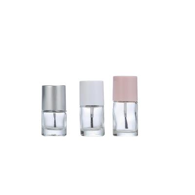 China Fancy 5ml 10ml 15ml Personal Care Customized Nail Polish Bottle Cylinder Glass Nail Polish Bottle With Brush for sale