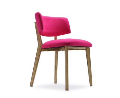 China Hotel Chair Beauty Fuchsia Color Dining Chair Of Cafe Wood Frame Dining Chair for sale