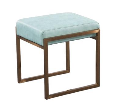 China Leather Stool / Cheap Space Saving Stainless Steel Legs Stool for sale