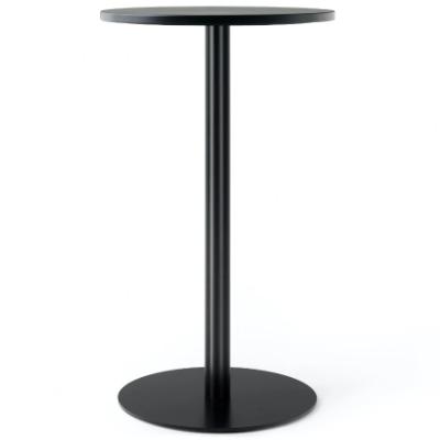 China Modern Round Bar Furniture MDF Top Metal Base Round Bar Table In Black for sale