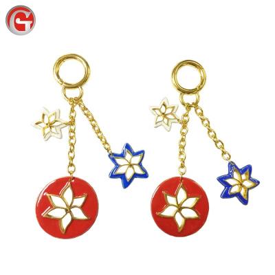 China Promotional Gifts/Souvenirs/Custom Flower Zinc Alloy Metal Key Chain Business Gift Cute Keychains For Women Girls for sale