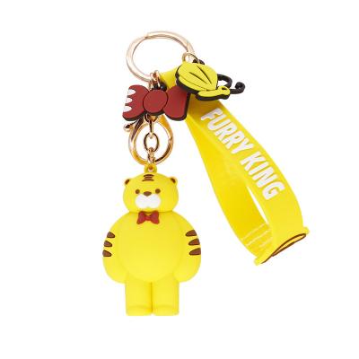 China Tourist Wholesale 2D /3D Custom Shaped Soft Rubber Silicone PVC Key Chain for sale