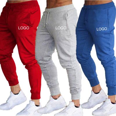 China Customized Anti-Wrinkle Plus Size Mens Jogger Pants Cotton Sweatpants Pant Man Gym Workout Streetwear Solid Black Track Pants For Men for sale