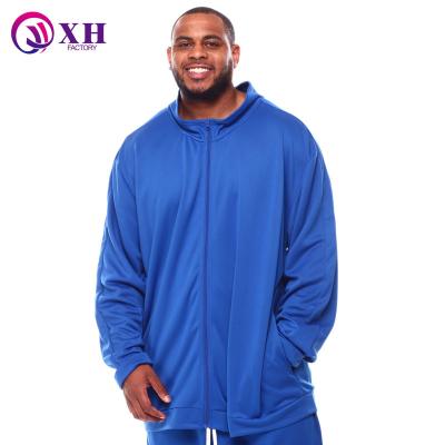 China QUICK DRY Custom Zipper Sportswear Stand Collar Solid- Color Casual Cotton Hoodies Sweatshirts Plus Size Mens Coats for sale