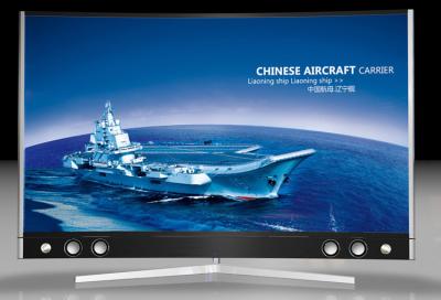 China De slanke 55 Gebogen Duim 4k leidde TV met Voor Correcte Bar, het Kader van de Aluminiumlegering Te koop