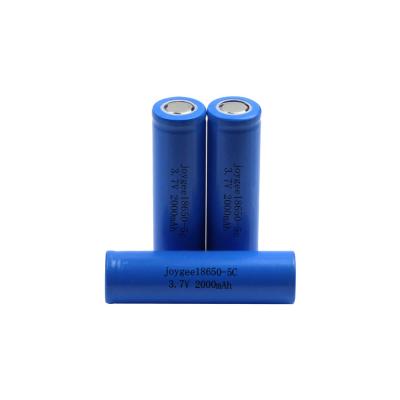 China Cylindrical Toys 3.7V 18650 2000mAh 5C Lithium Battery Magnification Cell Charging Lion Battery for sale