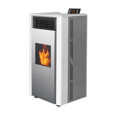 Китай 11 KW Wood Pellet Stove European Style Cold Rolled Steel Material 90% Efficiency продается