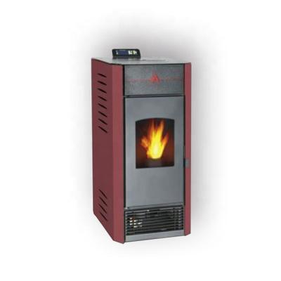 China 13KW large hopper quiet operation pellet stove with fireproof glass windows en venta