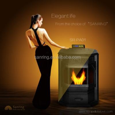 China 13 KW Modern Elegant European Style Biomass Pellets Stove Freesdanding For Sale for sale