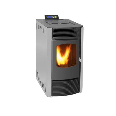 China Small Modern Enameled Wood Pellet Stove With Remote Control Small Fire Place Te koop