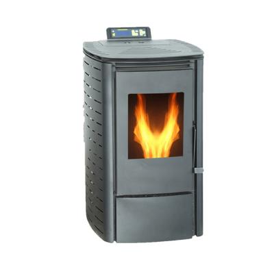 中国 German Cast Iron Pellet Stove Insert Type With Remote Control and graphic design 販売のため