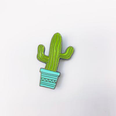 China Cute Africa Cactus Metal Pin Custom Metal Pin Badges Soft Enamel Custom 3D Enamel Pins Maker No Minimum for sale