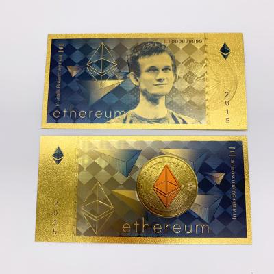 China Europe 2021 New Ethereum DogeCoin BTC Commemorative Banknote Bitten Coin Dollar Bill for sale