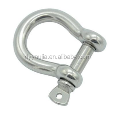 China Stainless Steel Mini Bow Shackle D Shackle For Marine Hardware for sale