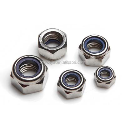 China DIN985 M12 Stainless Steel Nylon Hex Lock Nuts for sale