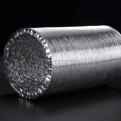 China 4inch Flexible Air Duct Hose Aluminum Foil Free Spare Parts For HVAC With Heat Resistance 1 YEAR UNDETERMINED Online Technical Support for sale