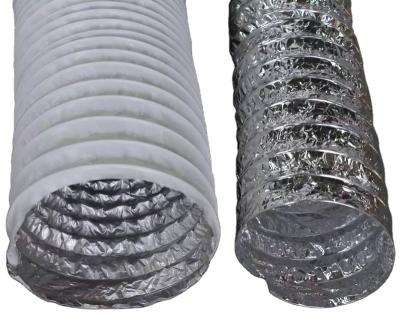 China Industrial Black Pvc Combi Aluminum Flexible Duct For HVAC System Return Vent for sale