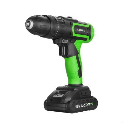 China Low MOQ Cordless Drill 18V Electric Drill 2 Speed ​​Battery Drills With LED Light 1-10mm for sale