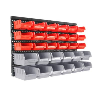 China 30PCS Wall Mount Organizer Fast Delivery Plastic Storage Bin Wall Mount Sustainable Storage Bins for sale