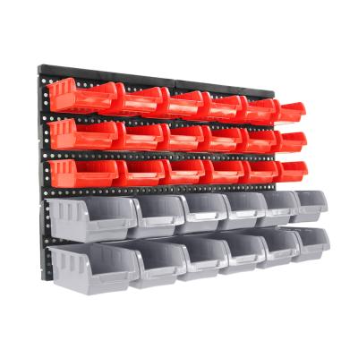 China Sustainable 30Pcs Wall Mount Storage Board Organizer Storage Bin And Board Set for sale