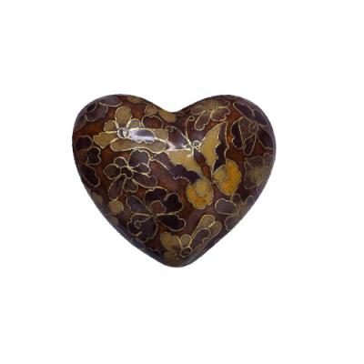 China American Style Brown Butterfly With Over Heart Pet Urns Cloisonne Flower for sale